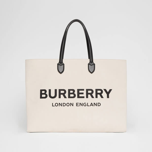 【BURBERRY】バーバリー  キャンバストートバッグ コピー ロゴデティール8009268